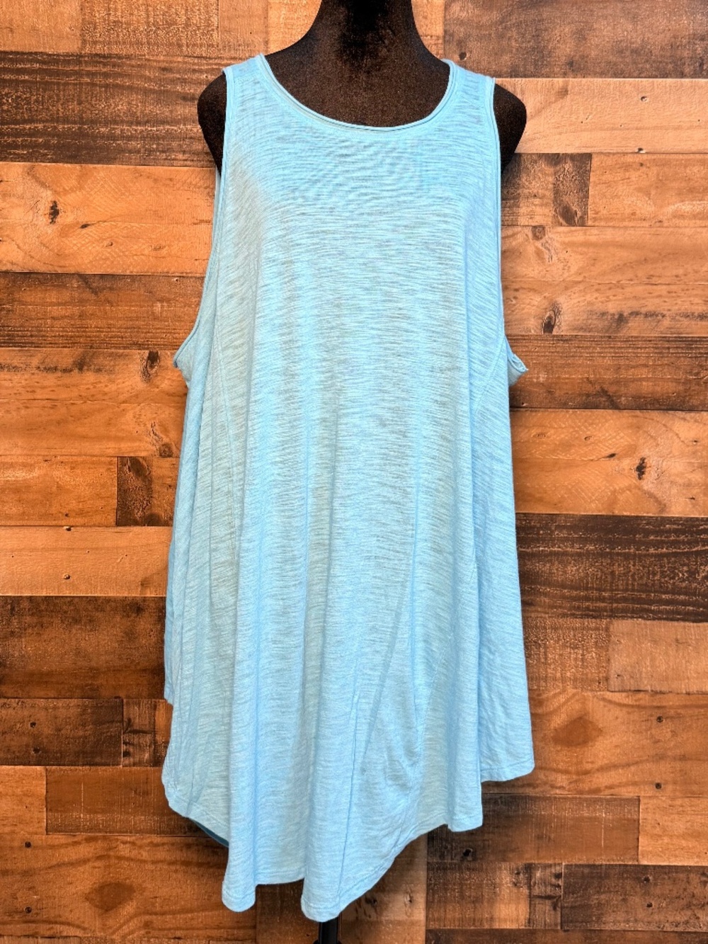 We the Free People Women's Teal Light Blue Tank Top Shirt Dress Cover L TEP 167